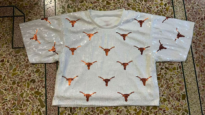 Longhorn Game Day Sequin Cheer Shirt